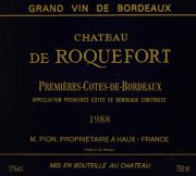 Premieres cotes de Bordeaux_Roquefort
